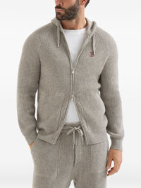 Brunello Cucinelli Men Logo Cashmere Hoodie
