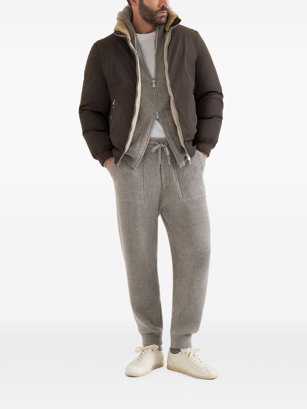 Brunello Cucinelli Men Logo Cashmere Hoodie