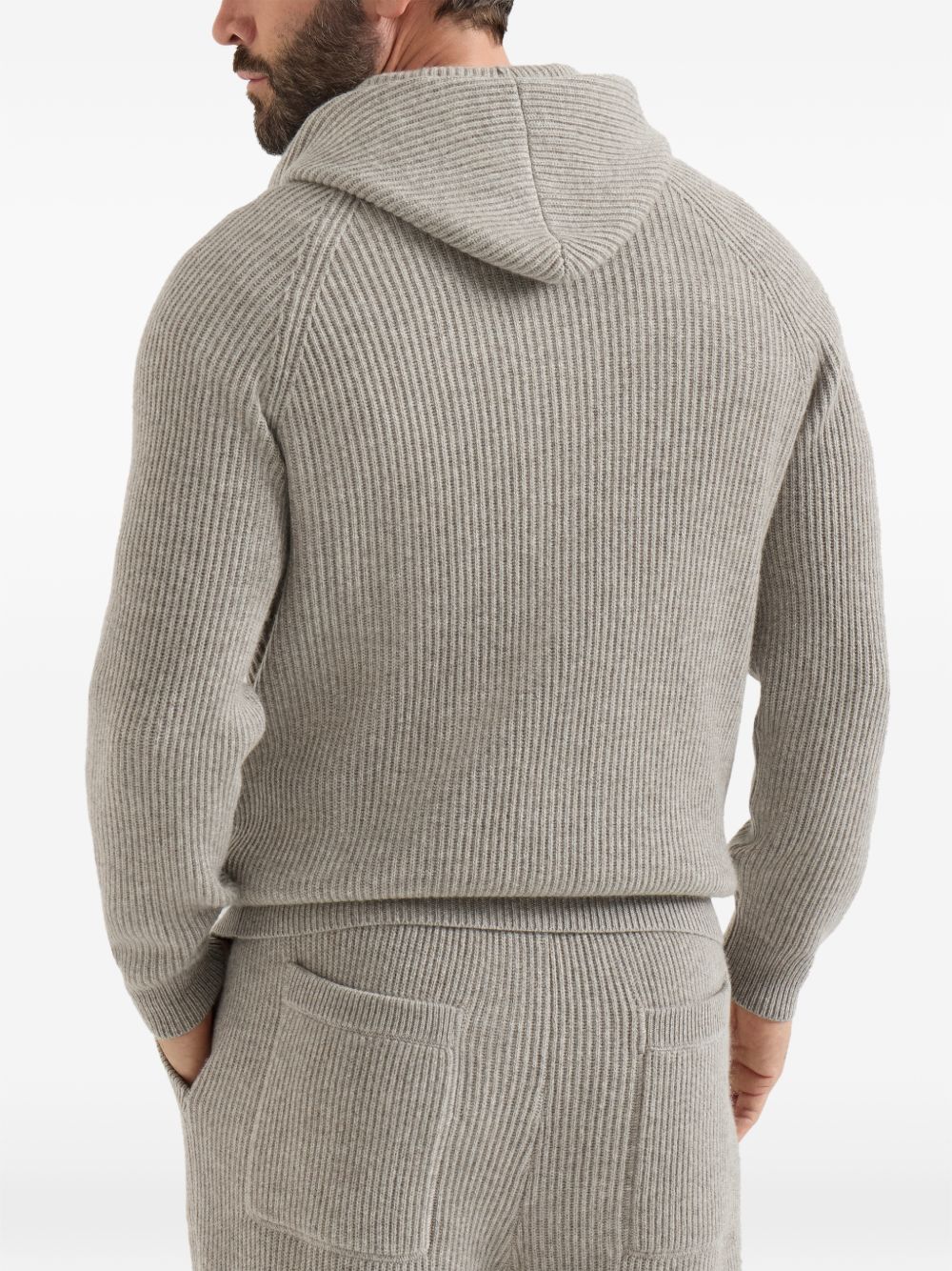 Brunello Cucinelli Men Logo Cashmere Hoodie