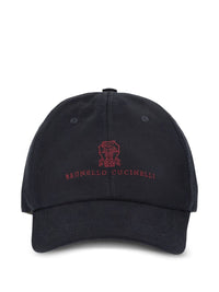 Brunello Cucinelli Men Logo Cotton Baseball Cap