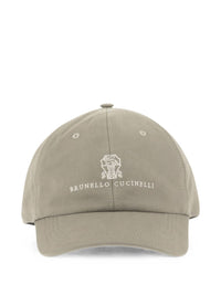 Brunello Cucinelli Men Logo Cotton Baseball Cap