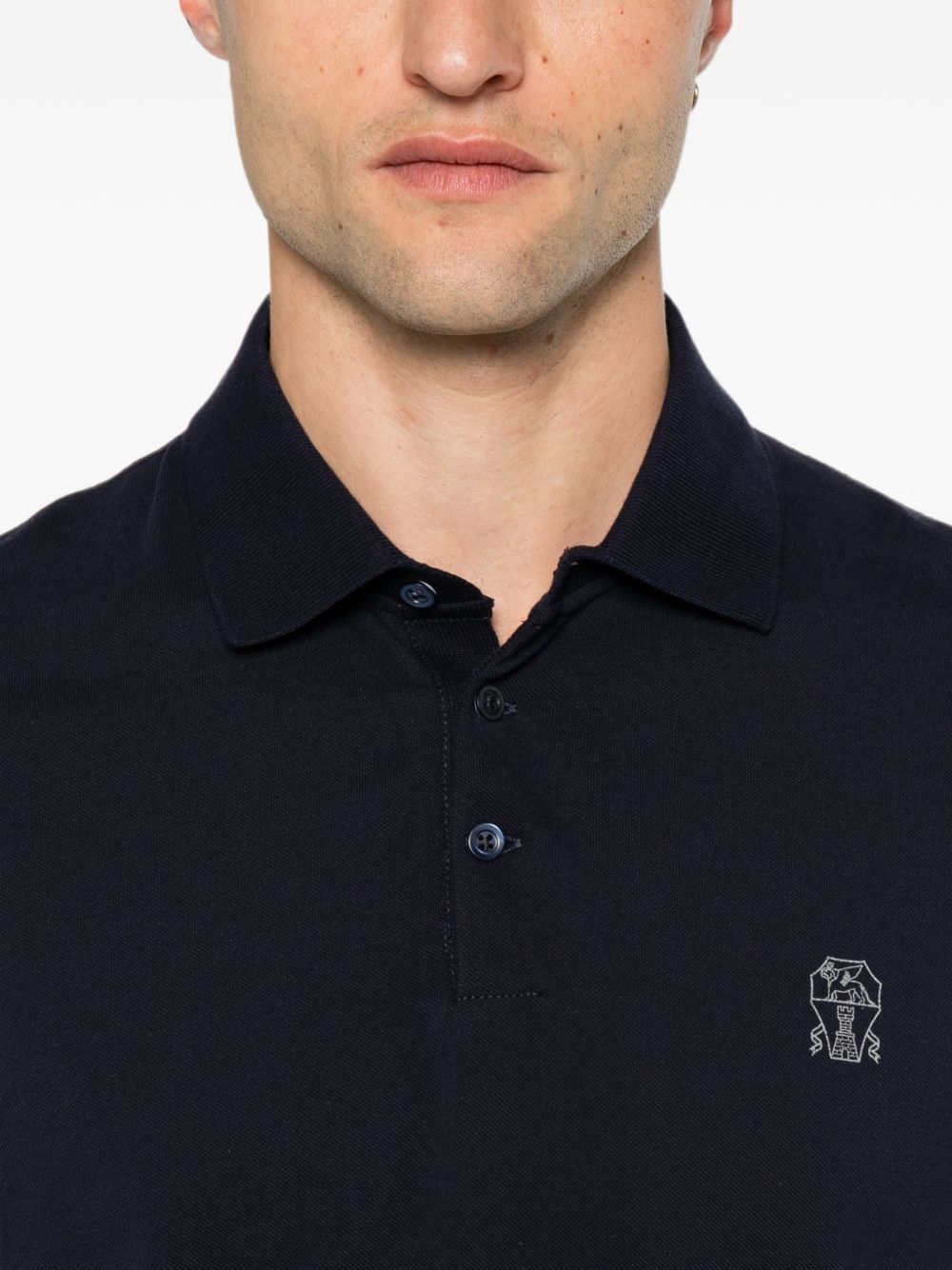 BRUNELLO CUCINELLI Brunello Cucinelli Men Logo Cotton Polo Shirt