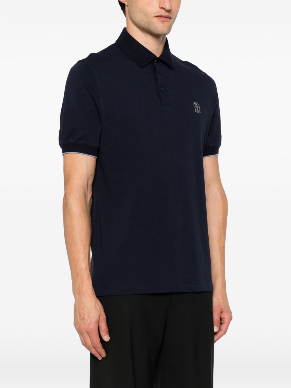 BRUNELLO CUCINELLI Brunello Cucinelli Men Logo Cotton Polo Shirt