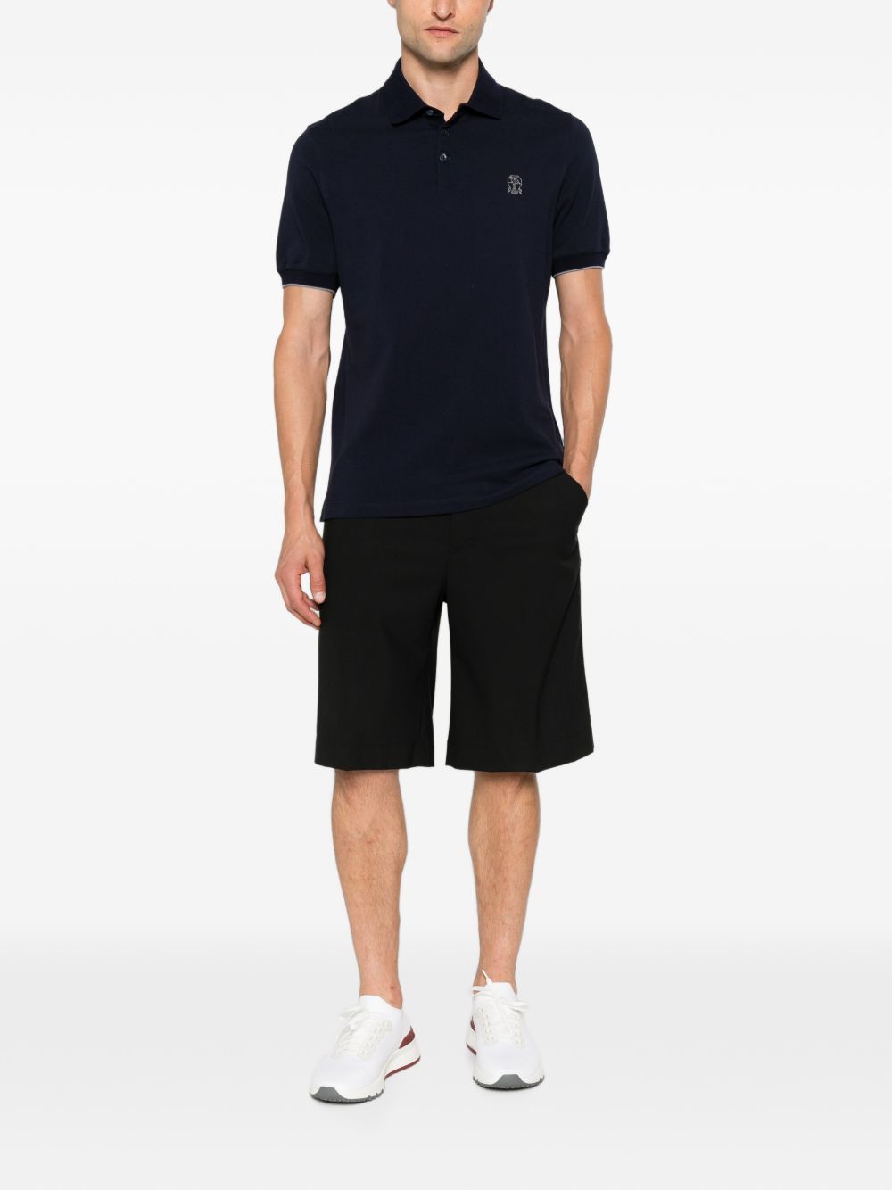 BRUNELLO CUCINELLI Brunello Cucinelli Men Logo Cotton Polo Shirt