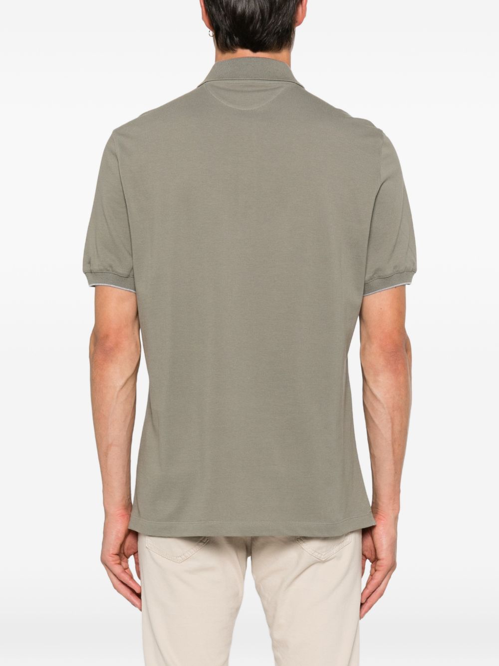 Brunello Cucinelli Men Logo Cotton Polo Shirt