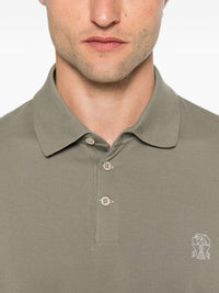 Brunello Cucinelli Men Logo Cotton Polo Shirt