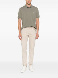 Brunello Cucinelli Men Logo Cotton Polo Shirt