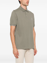 Brunello Cucinelli Men Logo Cotton Polo Shirt