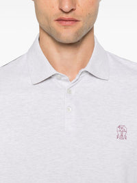 Brunello Cucinelli Men Logo Cotton Polo Shirt