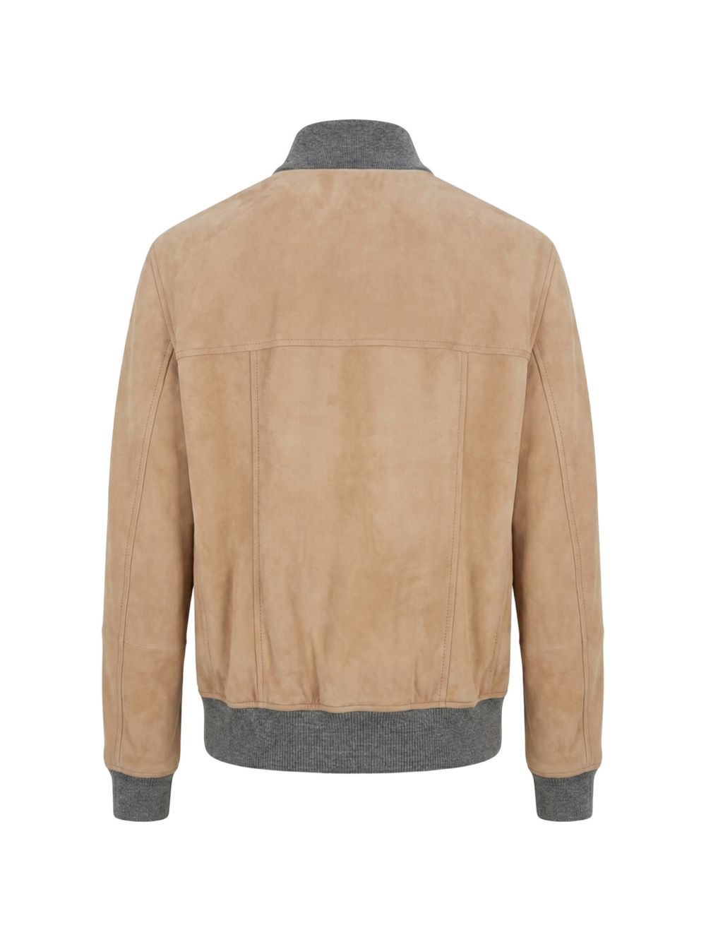 Brunello Cucinelli Men Leather Bomber Jacket