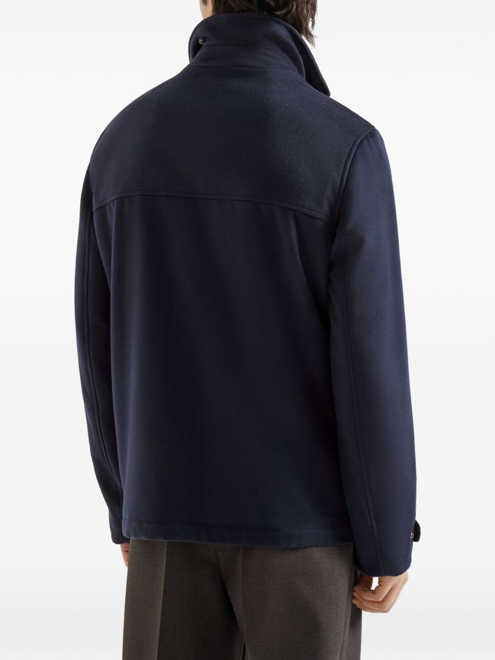 Brunello Cucinelli Men Wool Caban Coat