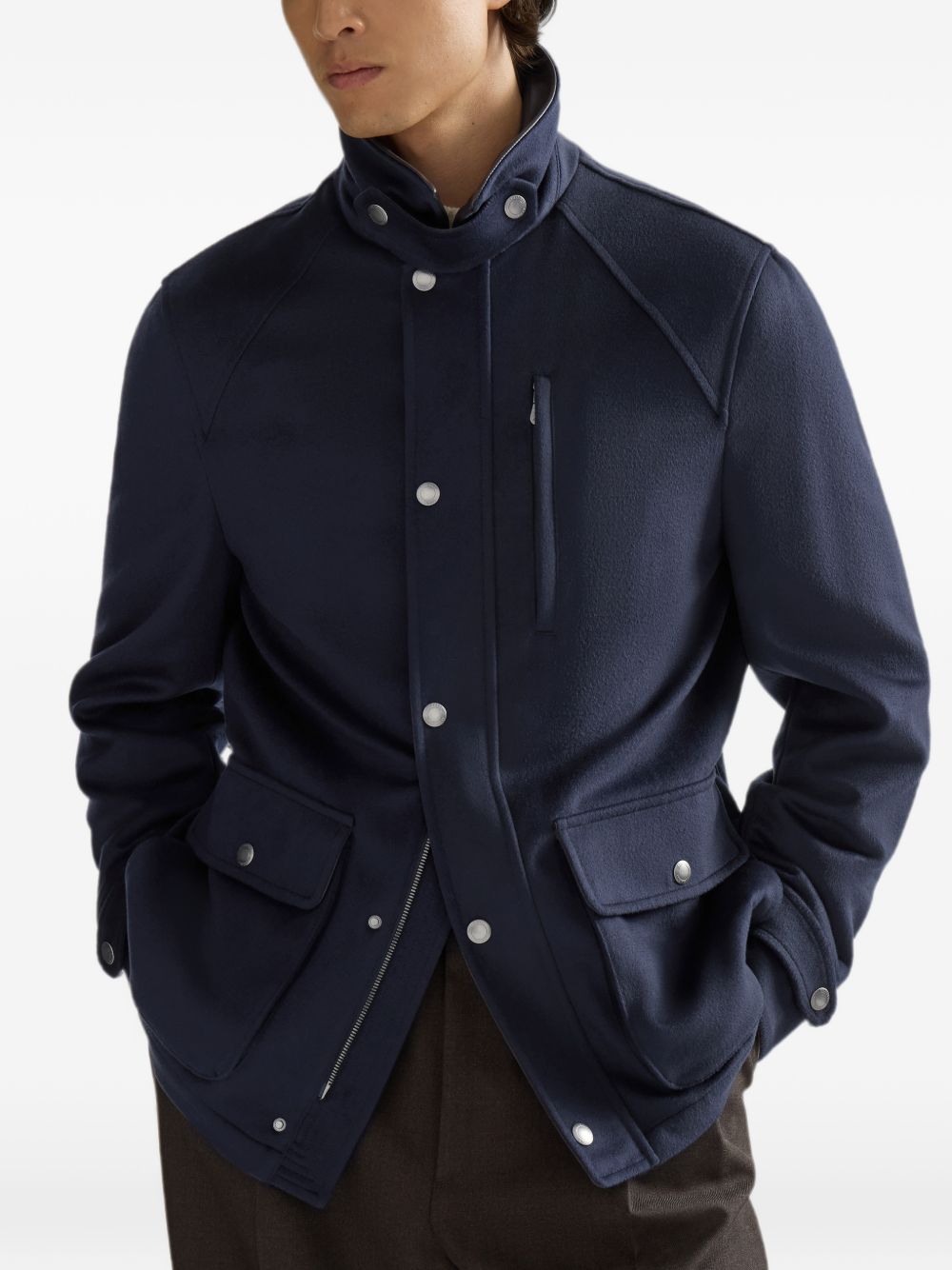 Brunello Cucinelli Men Wool Caban Coat
