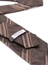 Brunello Cucinelli Men Striped Silk Tie