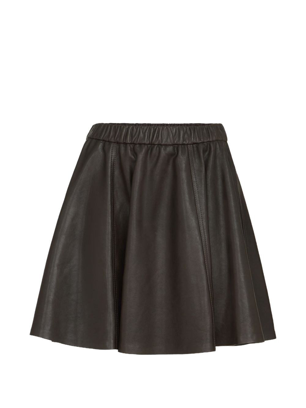 Brunello Cucinelli Women Leather Mini Skirt