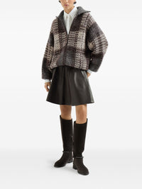 Brunello Cucinelli Women Leather Mini Skirt