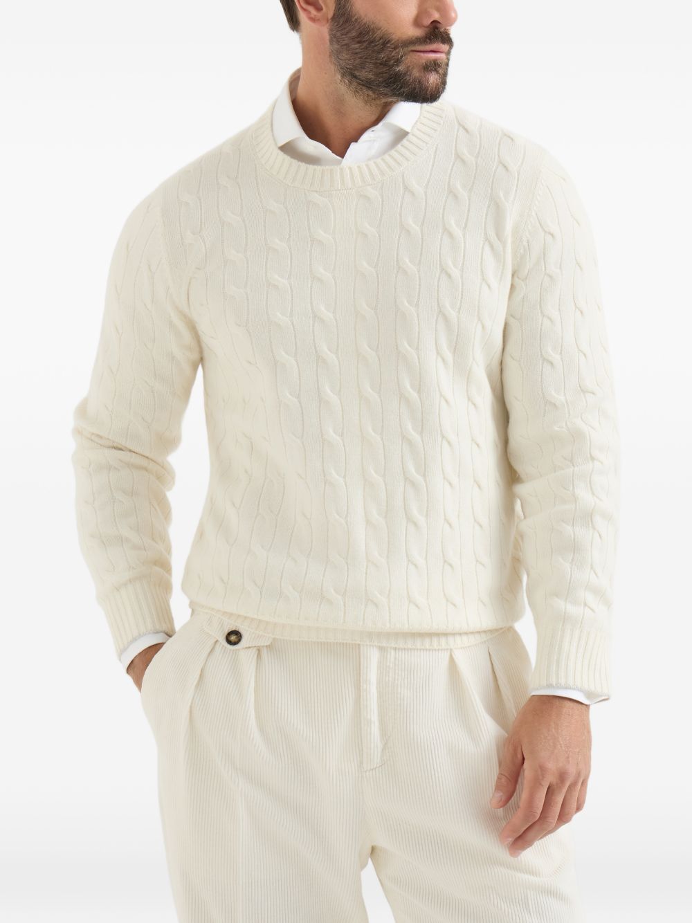 Brunello Cucinelli Men Cashmere Crewneck Sweater