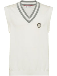 BRUNELLO CUCINELLI Brunello Cucinelli Men Logo Cotton V-Necked Vest