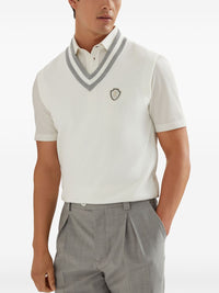 BRUNELLO CUCINELLI Brunello Cucinelli Men Logo Cotton V-Necked Vest