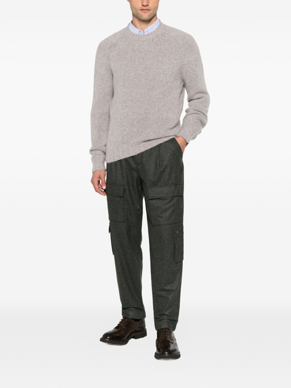 Brunello Cucinelli Men Cashmere And Silk Crewneck Sweater