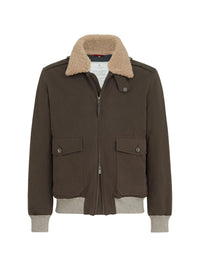 Brunello Cucinelli Men Cotton Blend Bomber Jacket
