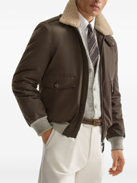 Brunello Cucinelli Men Cotton Blend Bomber Jacket