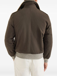 Brunello Cucinelli Men Cotton Blend Bomber Jacket