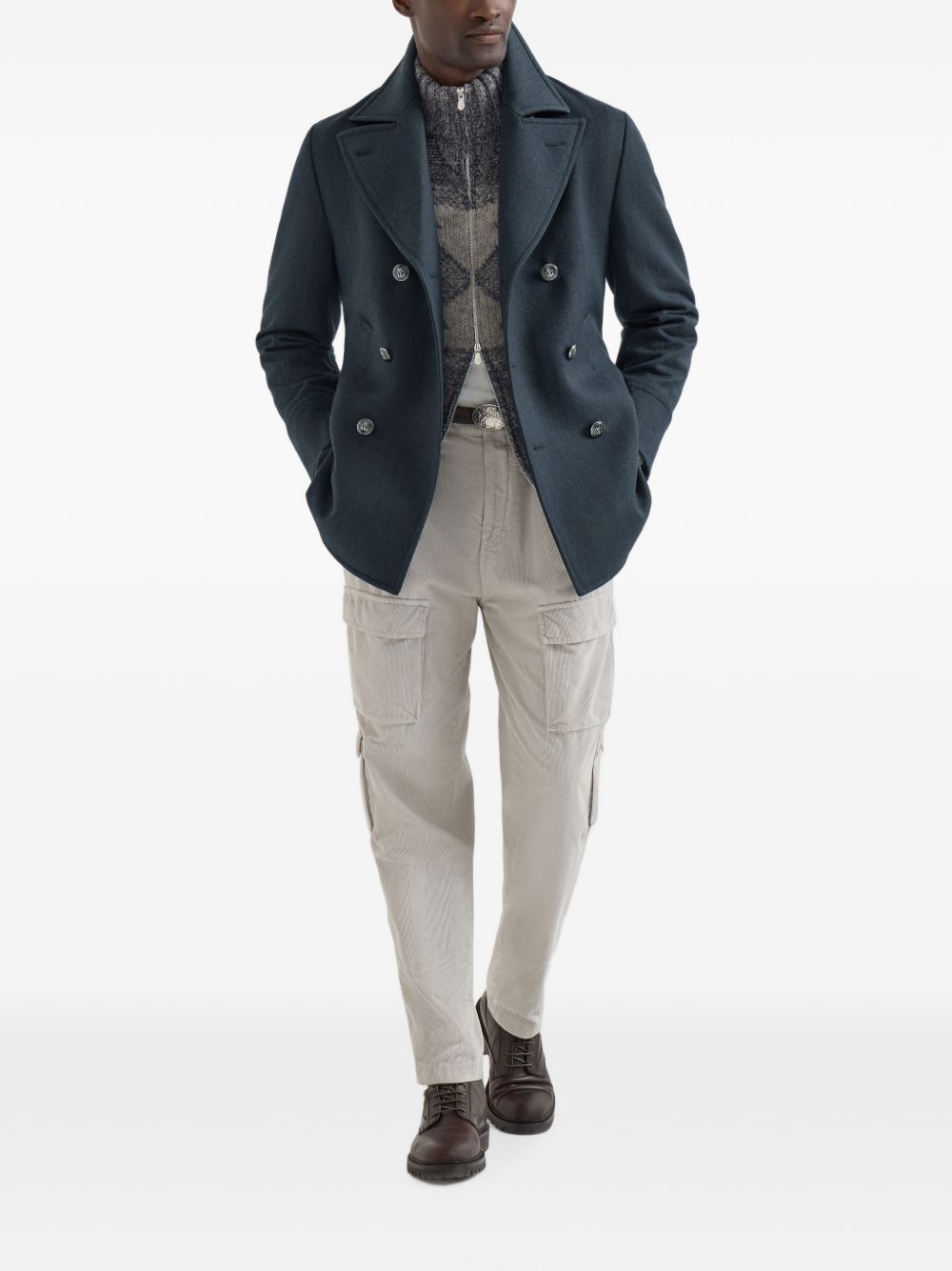 Brunello Cucinelli Men Wool Cardigan
