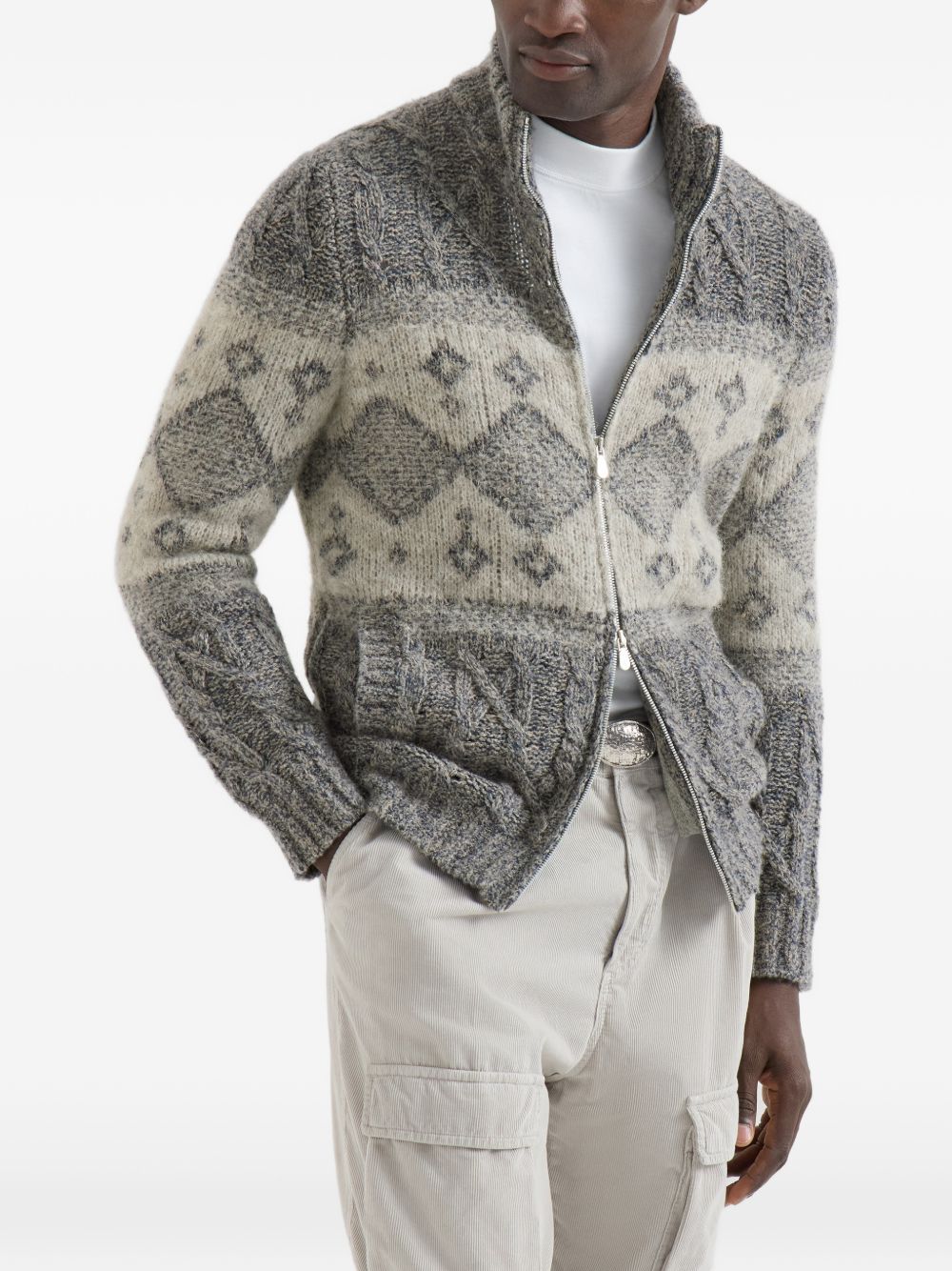 Brunello Cucinelli Men Wool Cardigan
