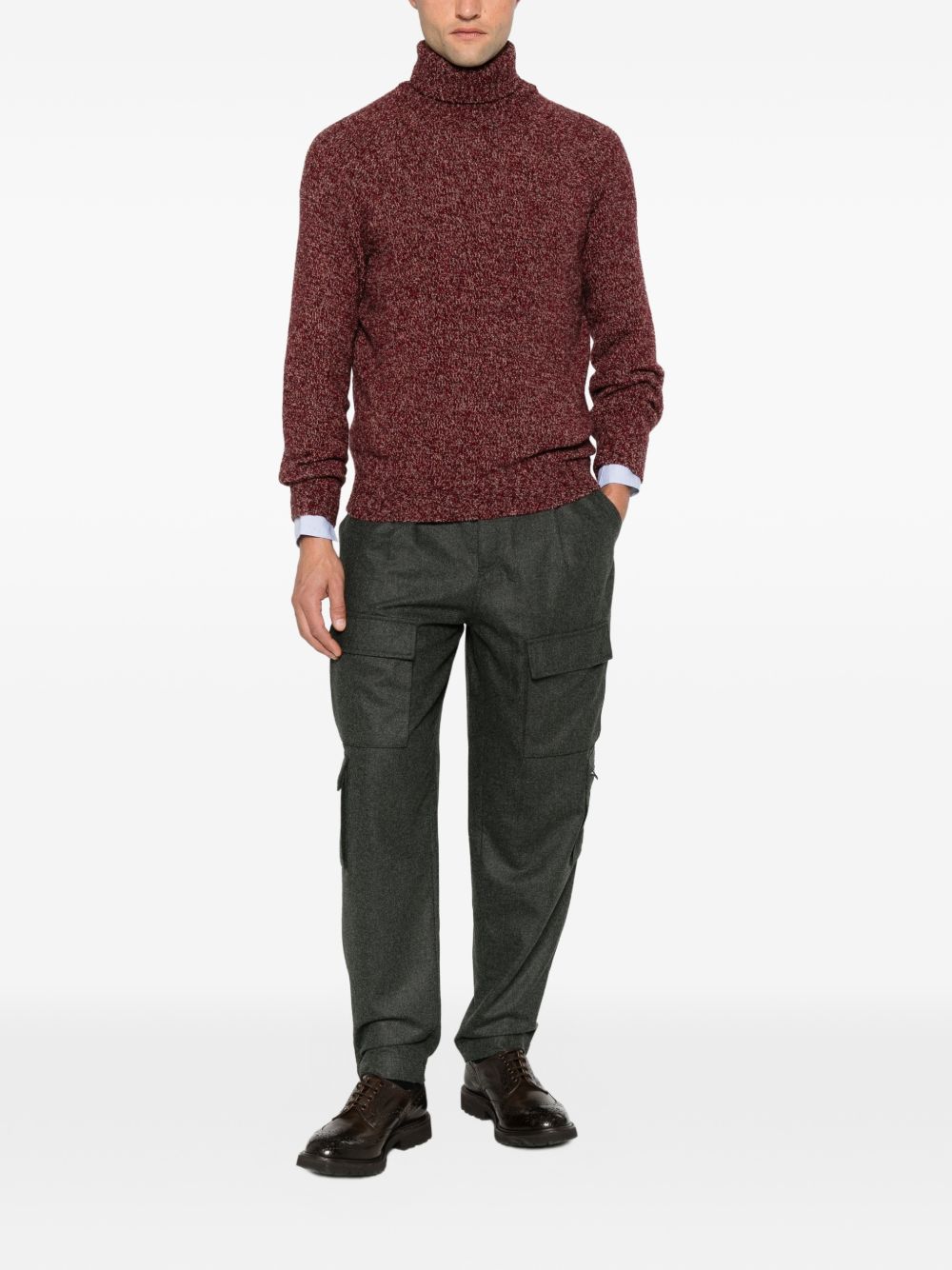 BRUNELLO CUCINELLI Brunello Cucinelli Men Wool And Silk Turtle-Neck Sweater