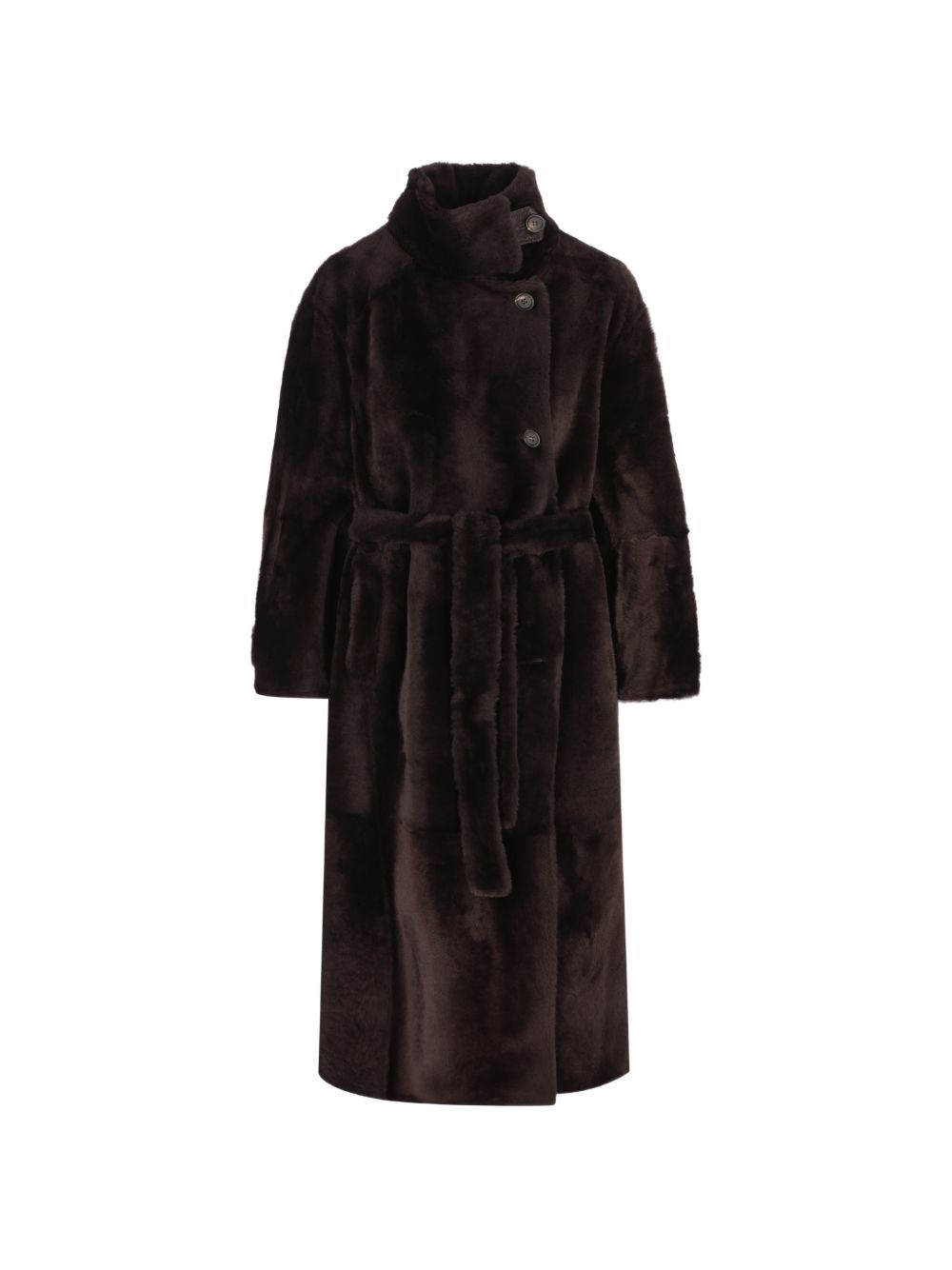 Brunello Cucinelli Women Belted Shearling Coat