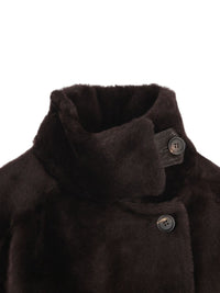 Brunello Cucinelli Women Belted Shearling Coat