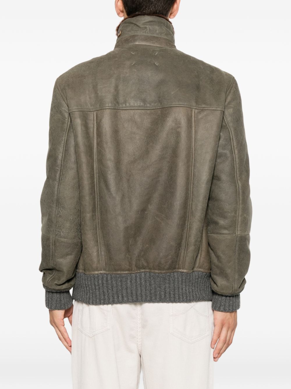 Brunello Cucinelli Men Leather Jacket