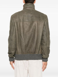Brunello Cucinelli Men Leather Jacket