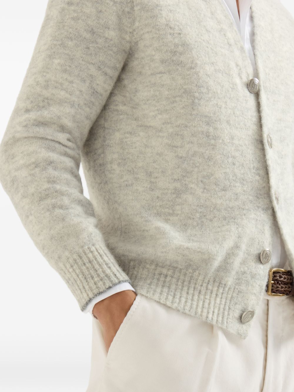 Brunello Cucinelli Men Wool And Cashmere Cardigan