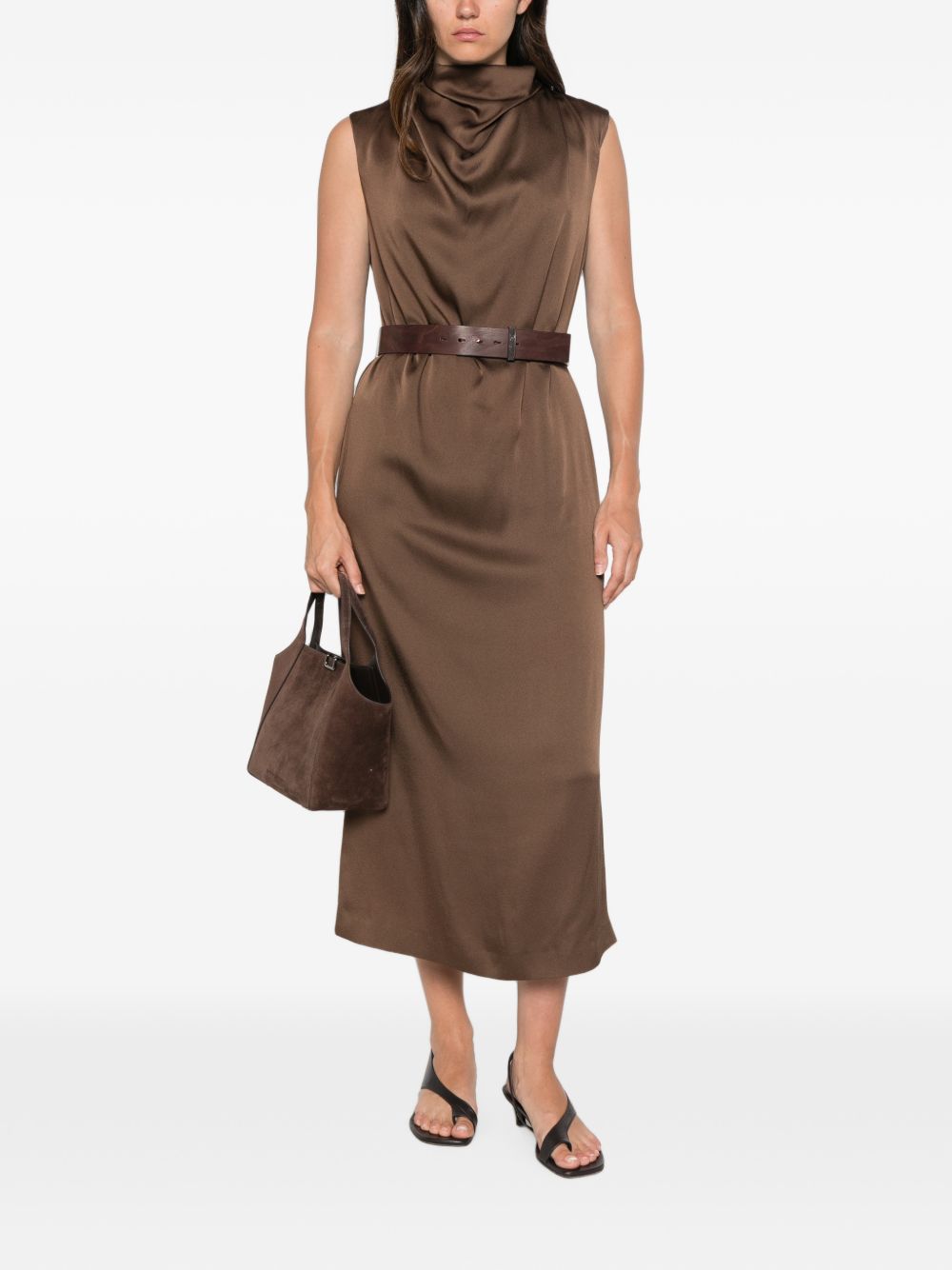 Brunello Cucinelli Women Belted Midi Dress