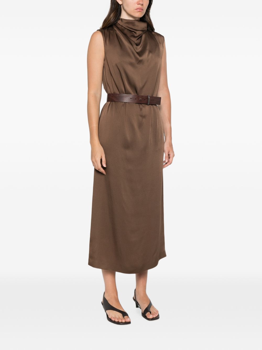 Brunello Cucinelli Women Belted Midi Dress