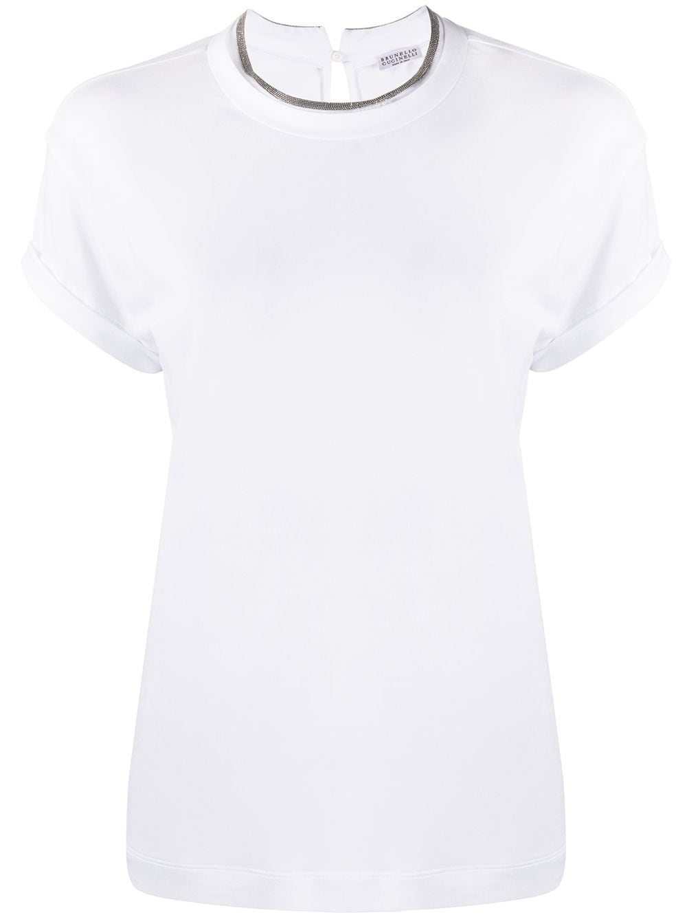 BRUNELLO CUCINELLI Brunello Cucinelli Women Monili Collar Cotton T-Shirt