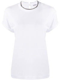 BRUNELLO CUCINELLI Brunello Cucinelli Women Monili Collar Cotton T-Shirt