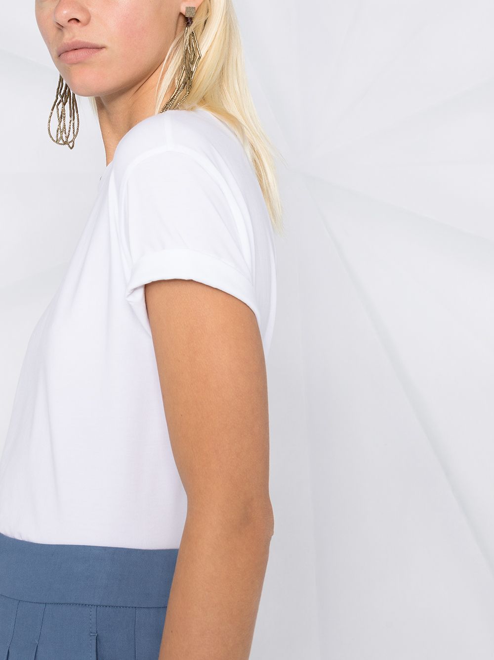 BRUNELLO CUCINELLI Brunello Cucinelli Women Monili Collar Cotton T-Shirt