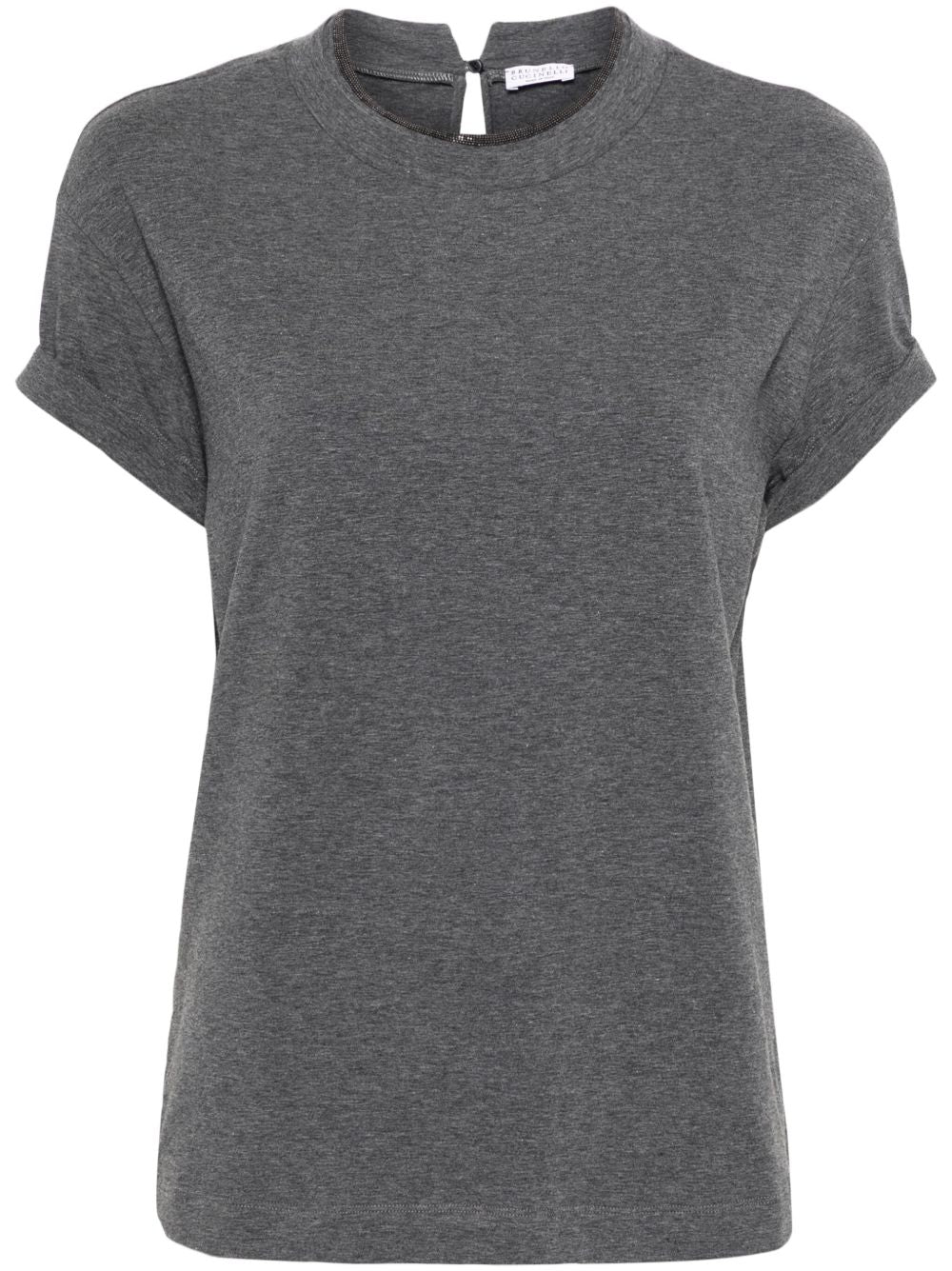 BRUNELLO CUCINELLI Brunello Cucinelli Women Monili Collar Cotton T-Shirt