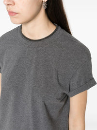 BRUNELLO CUCINELLI Brunello Cucinelli Women Monili Collar Cotton T-Shirt