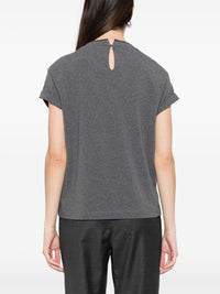 BRUNELLO CUCINELLI Brunello Cucinelli Women Monili Collar Cotton T-Shirt
