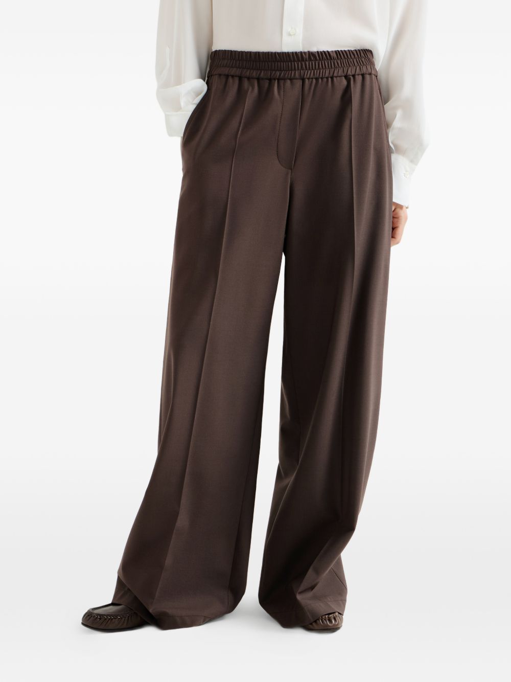 BRUNELLO CUCINELLI Brunello Cucinelli Women Loose Fit Wool Trousers