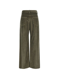 Brunello Cucinelli Women Velvet Wide-Leg Trousers
