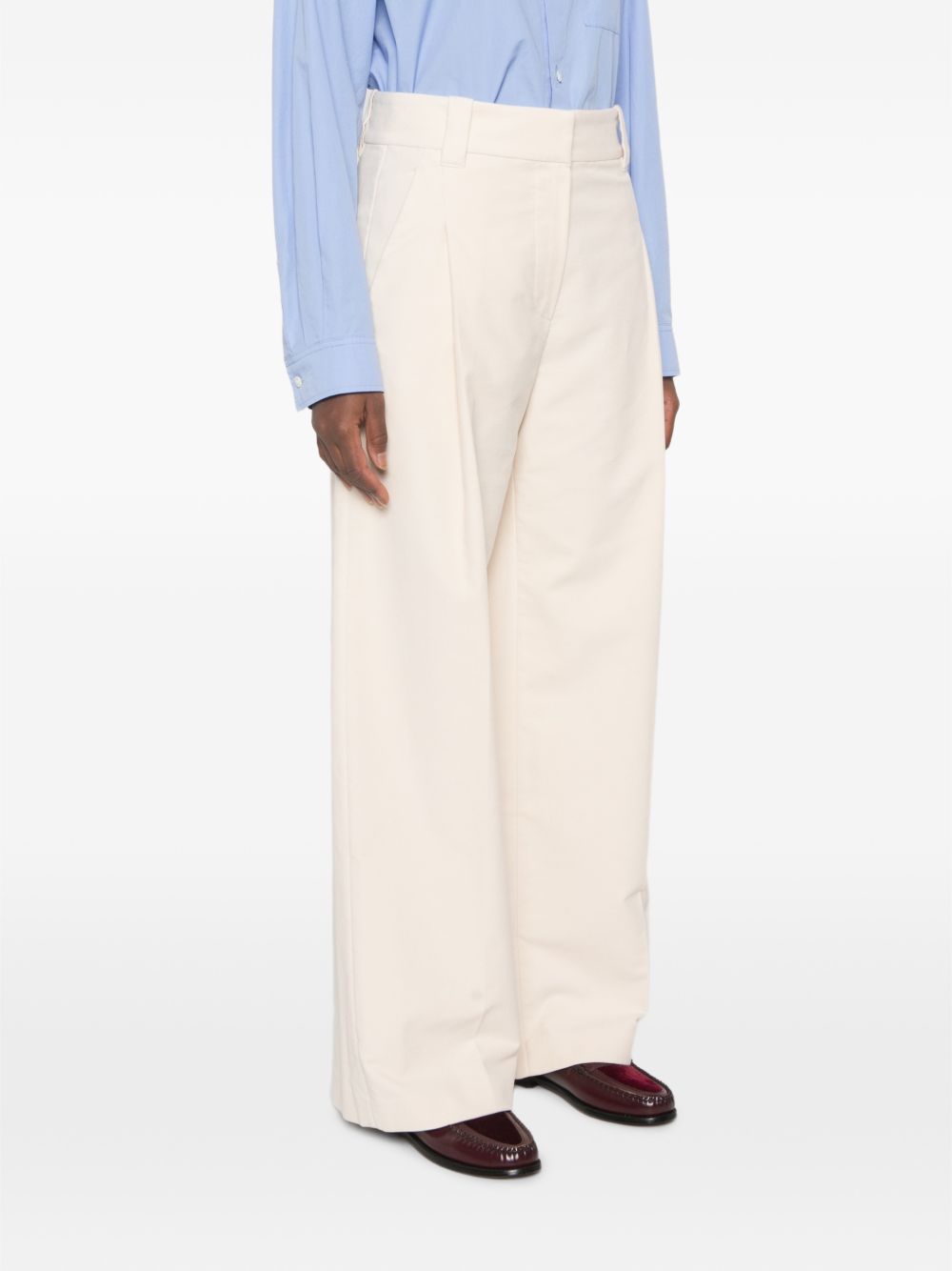 Brunello Cucinelli Women Cotton Wide-Leg Trousers