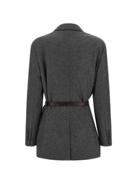 BRUNELLO CUCINELLI Brunello Cucinelli Women Wool Single-Breasted Blazer Jacket