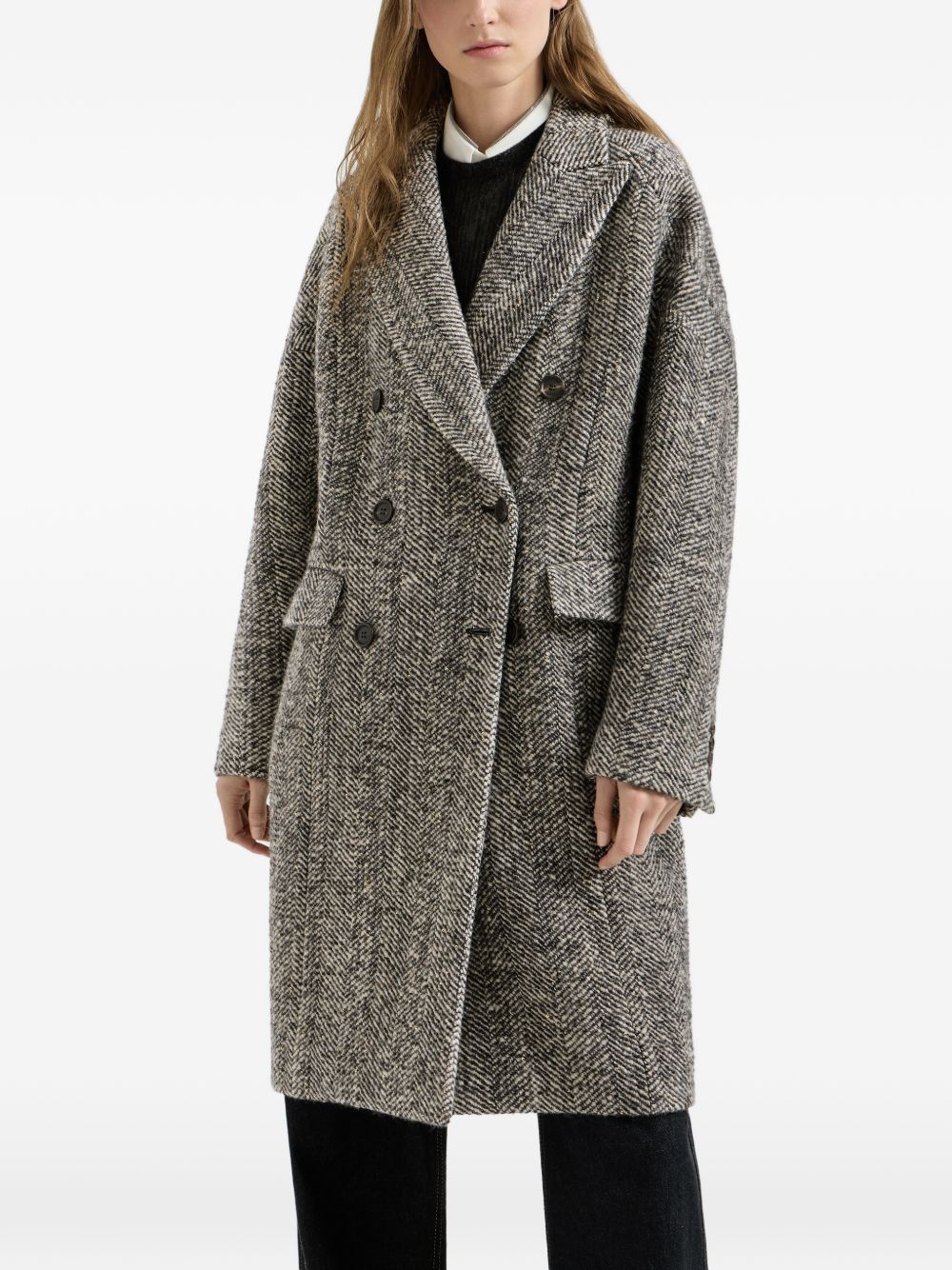 Brunello Cucinelli Women Wool Double-Breasted Coat