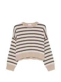 BRUNELLO CUCINELLI Brunello Cucinelli Women Striped Cashmere Sweater