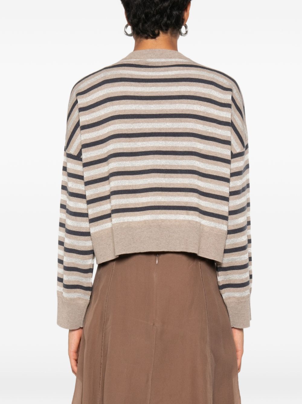 BRUNELLO CUCINELLI Brunello Cucinelli Women Striped Cashmere Sweater