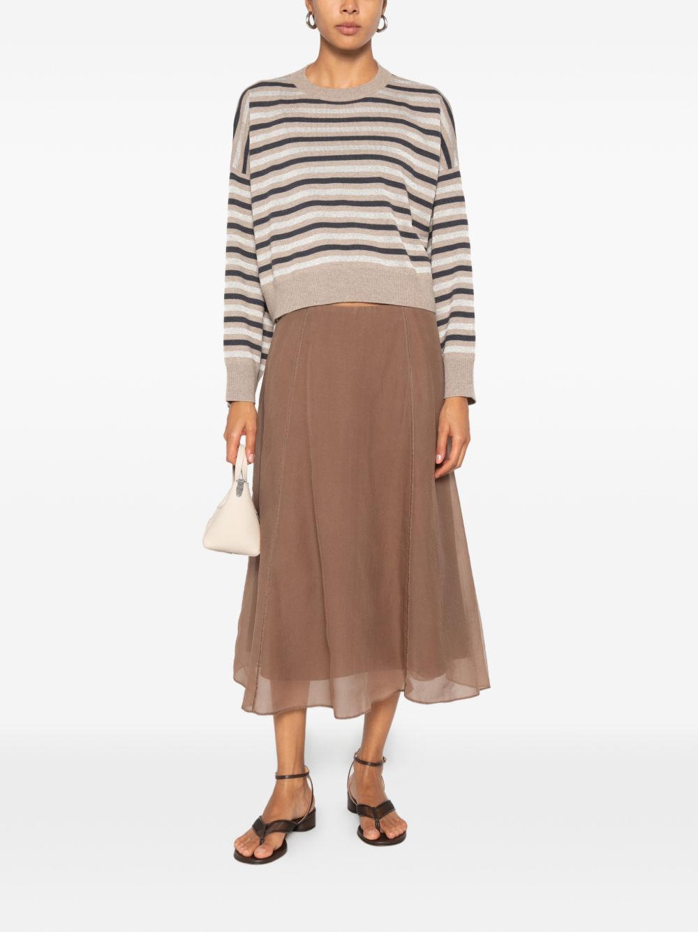 BRUNELLO CUCINELLI Brunello Cucinelli Women Striped Cashmere Sweater